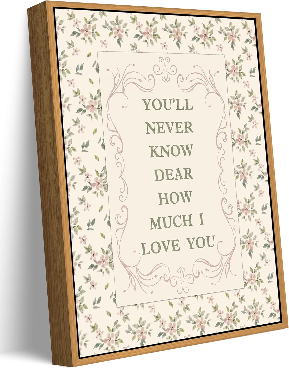 Floral Nursery Quote Canvas Art
