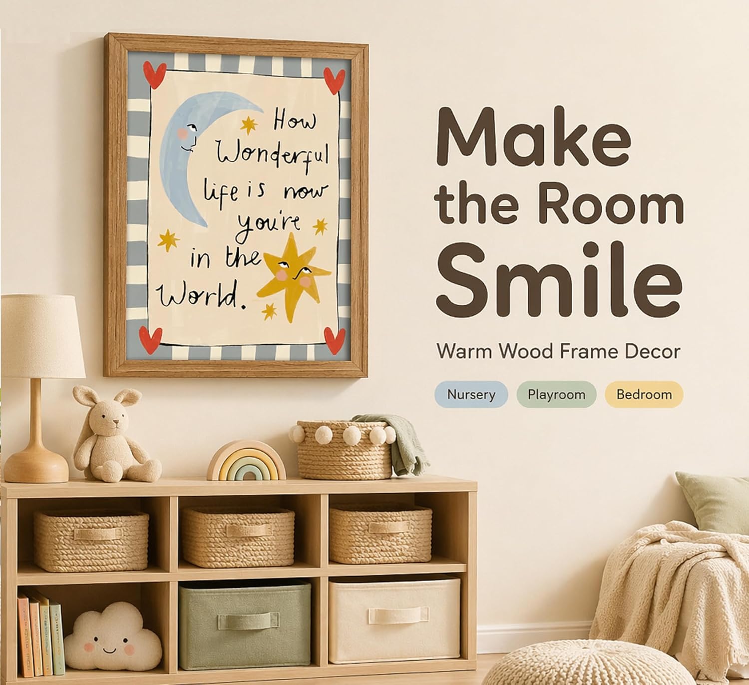 Nursery Moon Star Quote Art Print - Hình 7