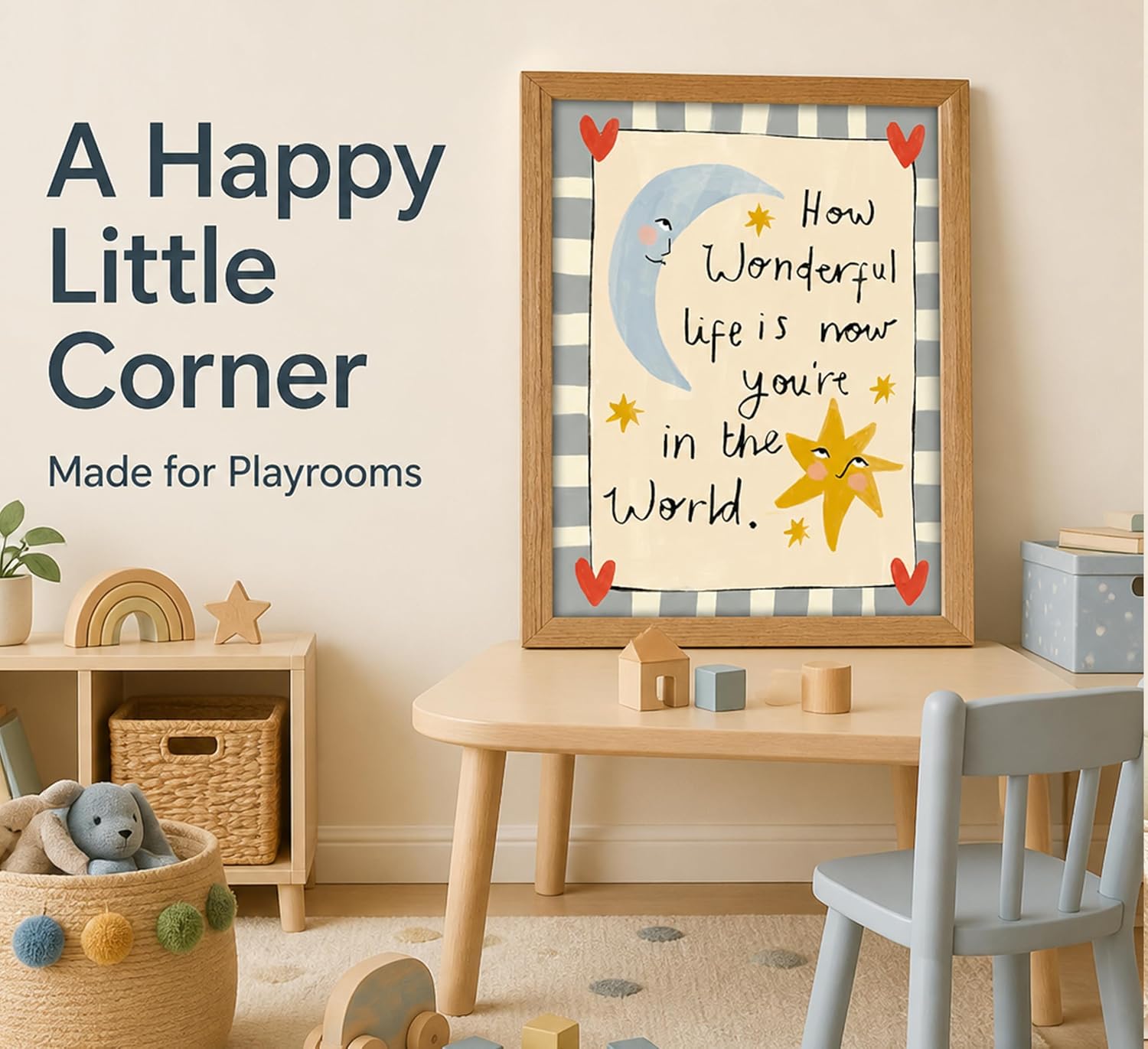 Nursery Moon Star Quote Art Print - Hình 8