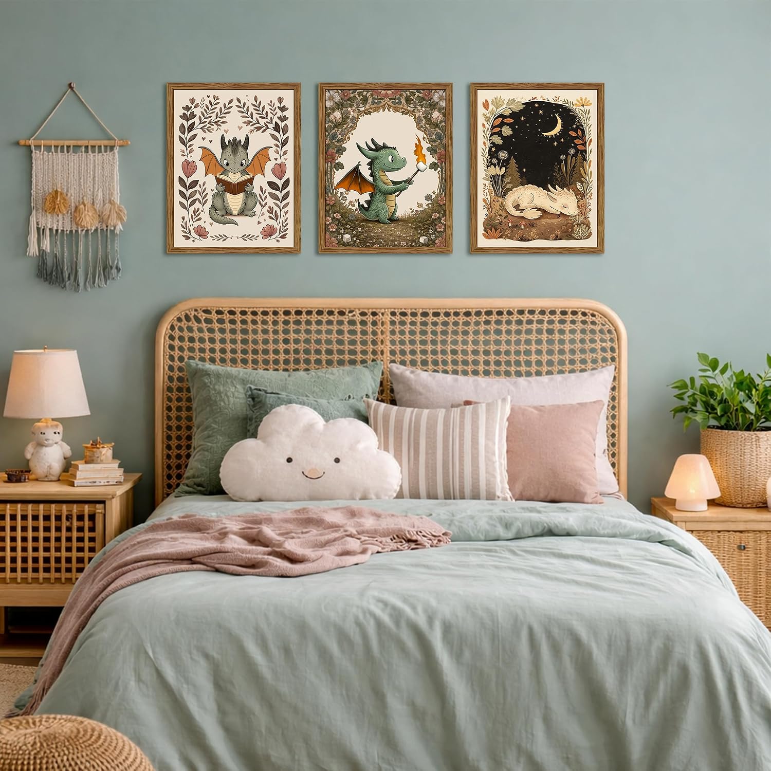 Charming Dragon Nursery Wall Art Prints - Hình 7